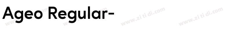 Ageo Regular字体转换